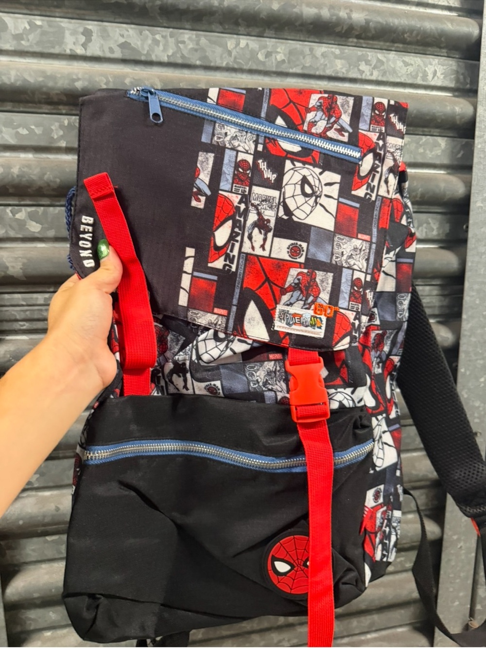 Spider-Man marvel Graphic Red & Black Backpack new